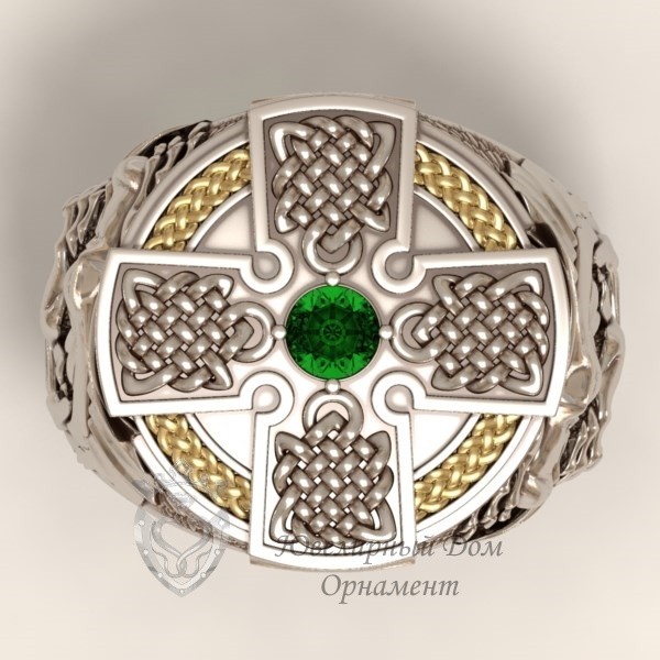 Перстень с драконом из серебра Перстень с драконом из серебра