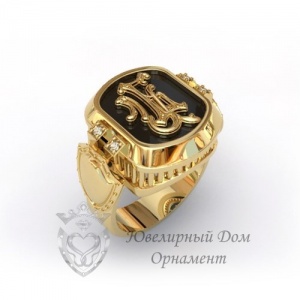 Перстень из золота с монограммой