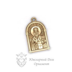 Золотая иконка Николай Чудотворец